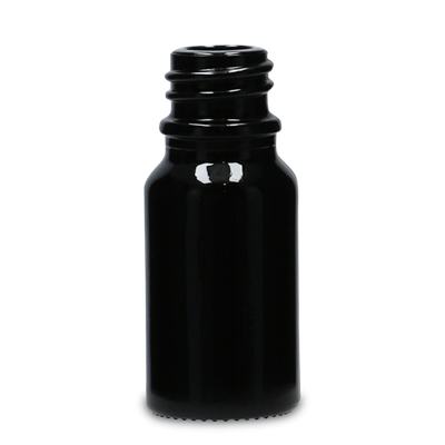 Frasco cuentagotas 10 ml vidrio negro GL 18 redondo