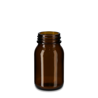 100 ml verre à large ouverture marron GL 40 rond