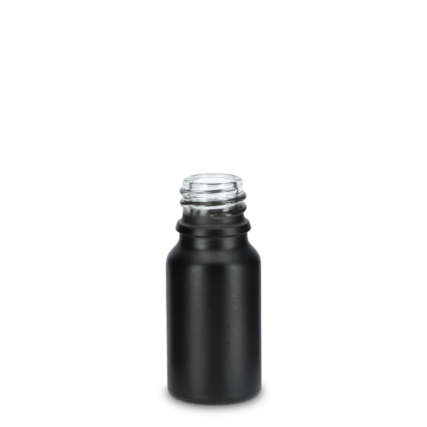 10 ml dropper bottle glass black 18/410 round