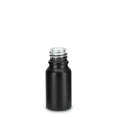 Flacon compte-gouttes 10 ml verre noir 18/410 rond