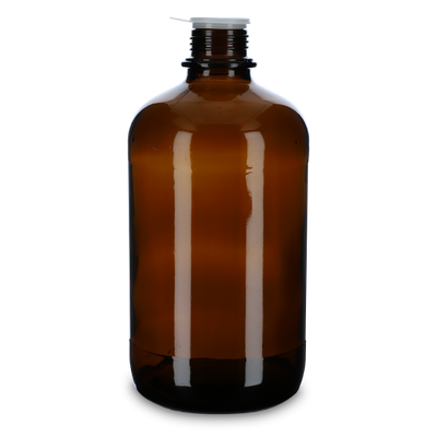 2500 ml vaso de cuello estrecho marrón GL 45 redondo