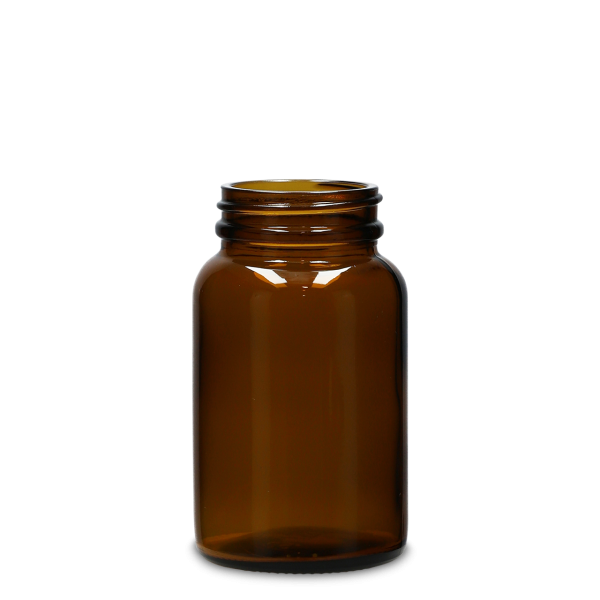 150 ml wide-mouth glass brown GL 45 round