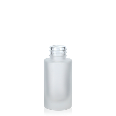 Frasco cuentagotas de 15 ml vidrio transparente mate 20/410 cilíndrico