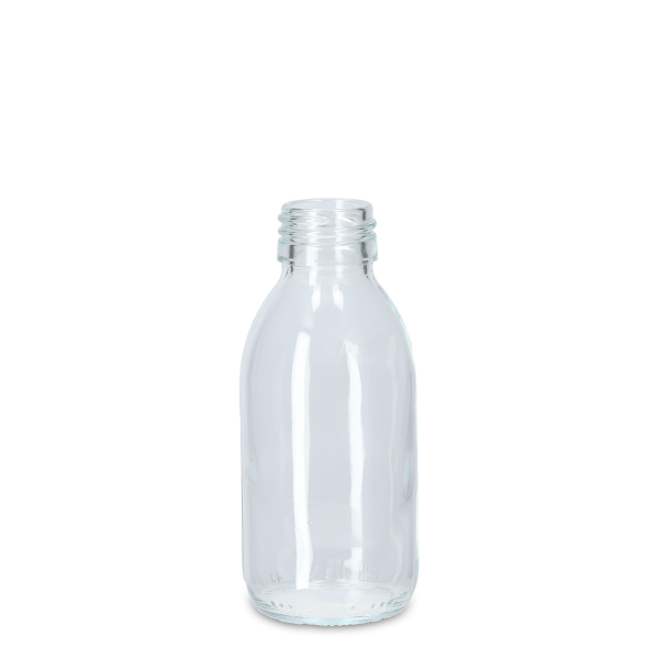 125 ml verre à col étroit verre transparent PP 28 rond