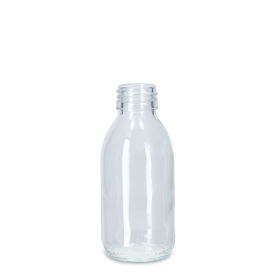 125 ml verre à col étroit verre transparent PP 28 rond