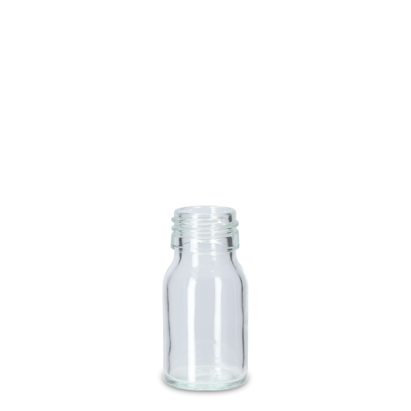 30 ml medicine bottle glass clear PP 28 round