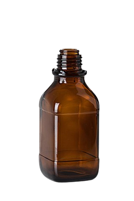 Vetro a collo stretto marrone GL 32 quadrato da 250 ml