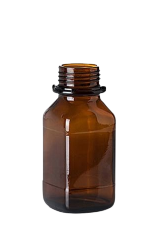 250 ml wide-neck glass glass brown GL 45 square