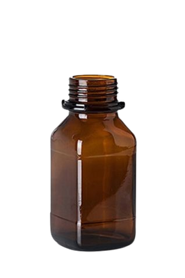 250 ml wide-neck glass glass brown GL 45 square