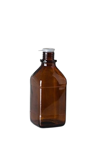 500 ml narrow-neck glass brown GL 32 square