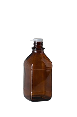 500 ml narrow-neck glass brown GL 32 square