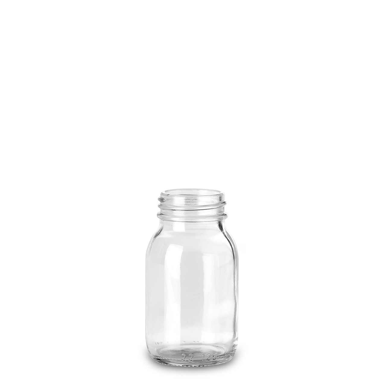125 ml wide-mouth glass glass clear GL 40 round