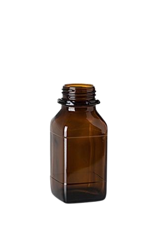 500 ml wide-neck glass glass brown GL 54 square