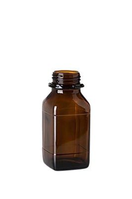 500 ml wide-neck glass glass brown GL 54 square