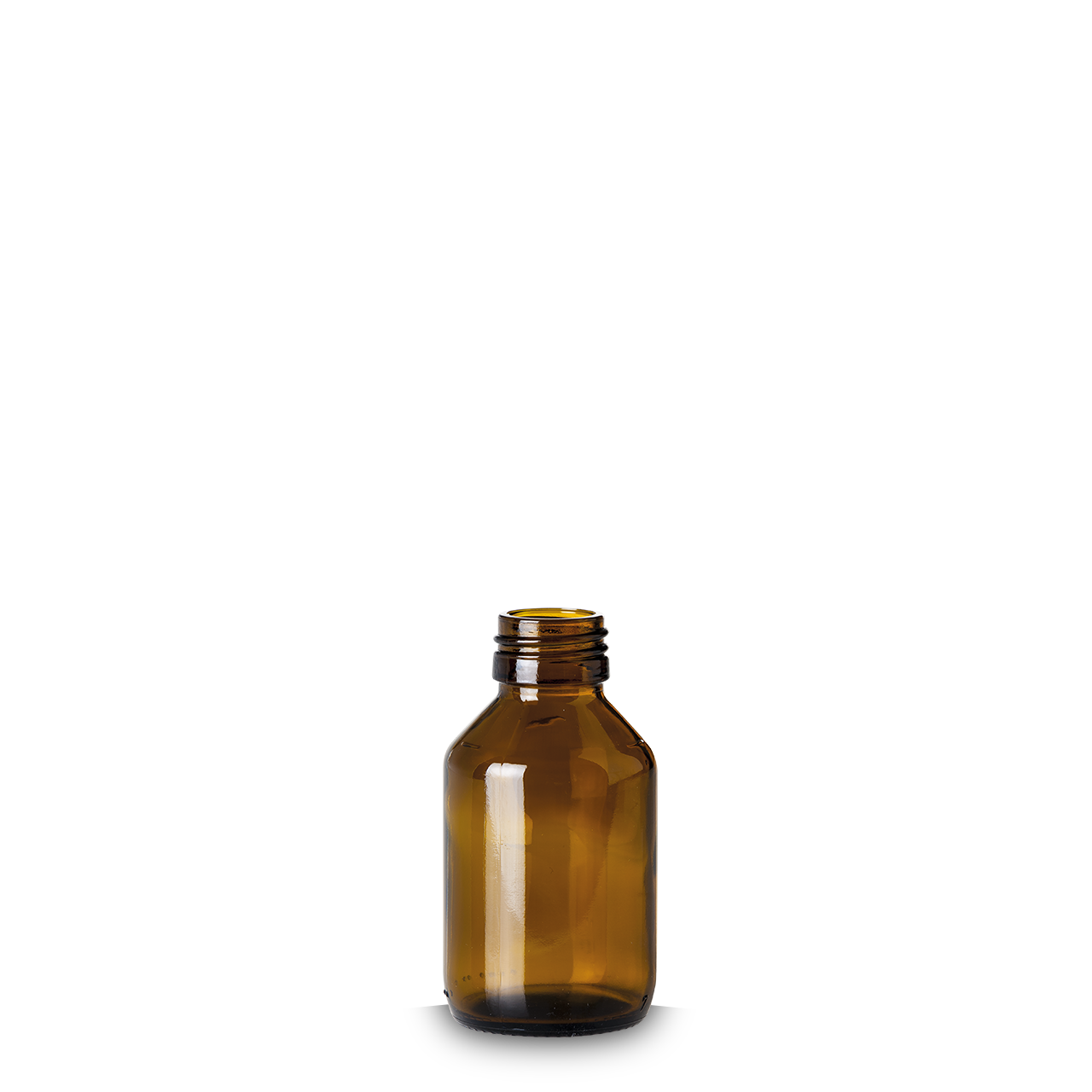 100 ml medicine bottle glass brown PP 28 round