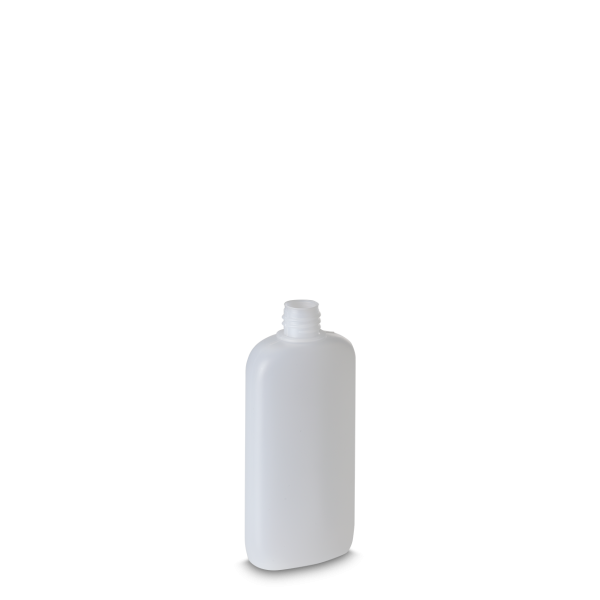Flacone ovale da 100 ml HDPE naturale RD 18 ovale