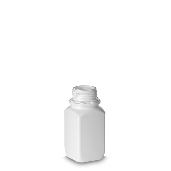 250 ml square bottle HDPE white OV 45 square