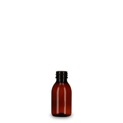 100 ml pharmaceutical syrup - brown - PP 28 thread