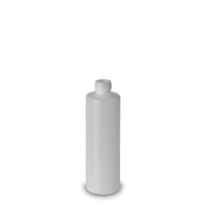Bottiglia tonda da 250 ml HDPE naturale RD 25 cilindrica