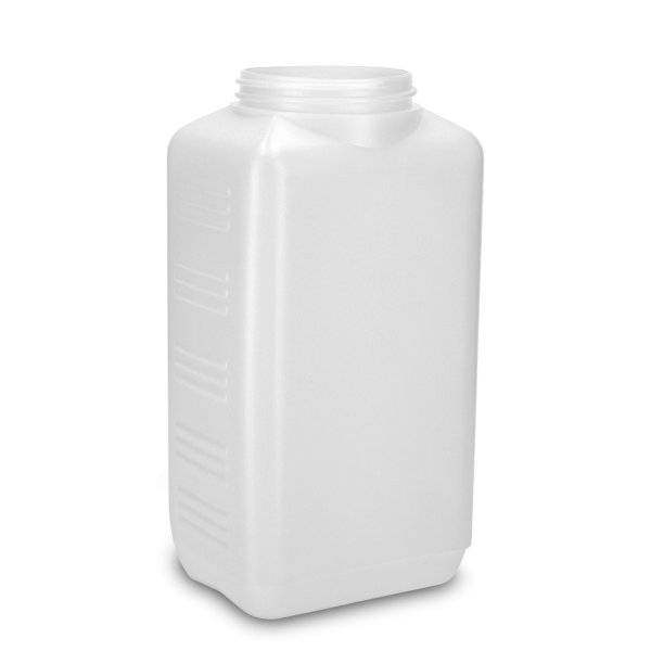 2000 ml square bottle HDPE natural RD 80 rectangular