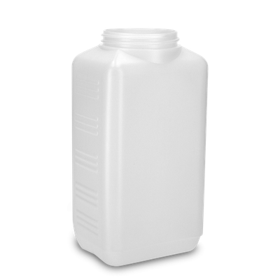 Flacon carré 2000 ml HDPE naturel RD 80 rectangulaire