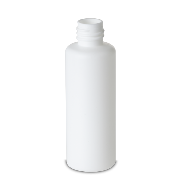 50 ml round bottle HDPE white RD 18 cylindrical