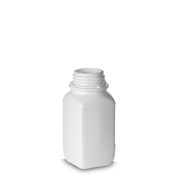 Bottiglia quadra da 500 ml HDPE bianca OV 54 quadra