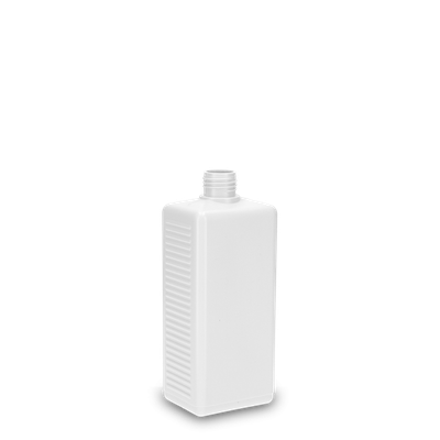 500 ml square bottle HDPE white RD 25 rectangular