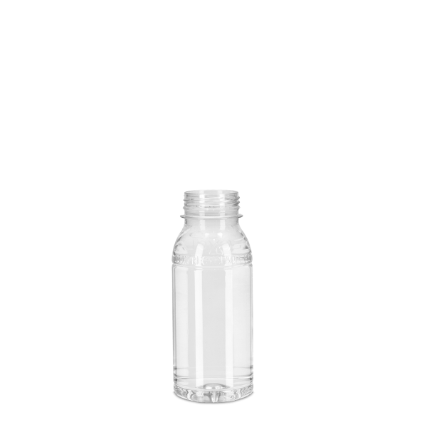 Flacone rotondo da 250 ml PCR trasparente RD 38 rotondo