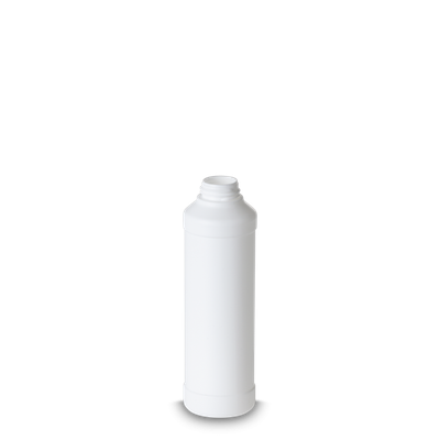 Bottiglia tonda da 250 ml HDPE bianca RD 28 cilindrica