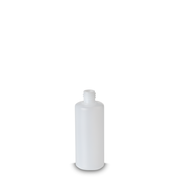 100 ml round bottle HDPE natural RD 18 cylindrical