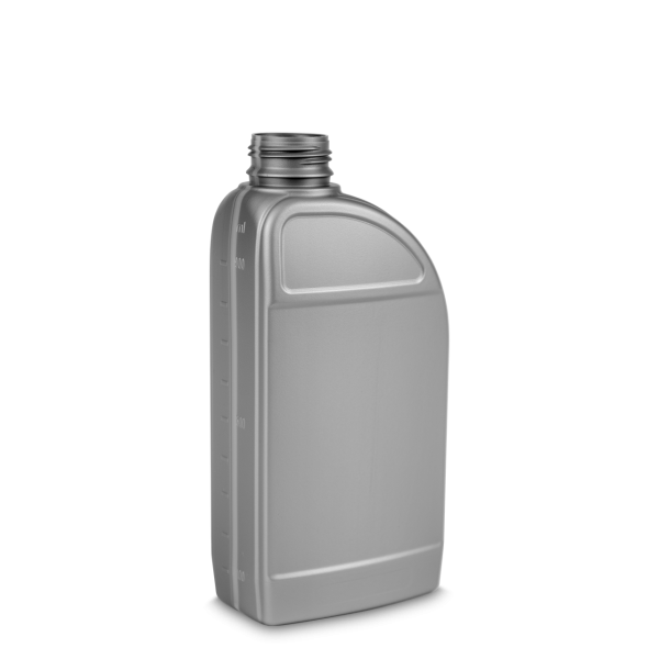 1000 ml engine oil bottle - silver - OV 38 thread