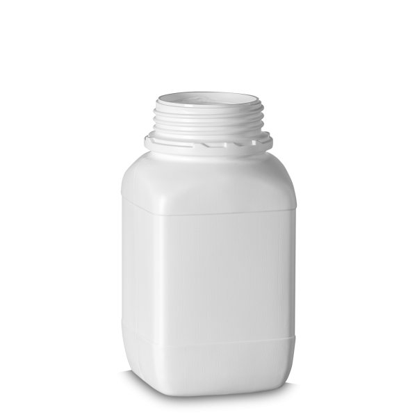 Frasco cuadrado 1500 ml HDPE blanco OV 80 cuadrado