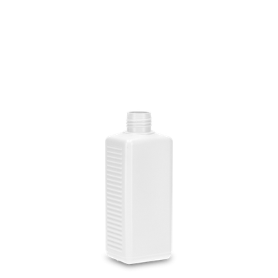 Flacon carré 250 ml HDPE blanc RD 25 rectangulaire