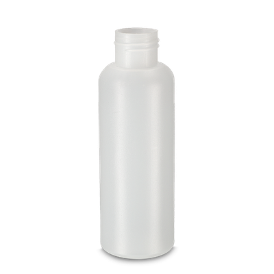 Flacons ronds de 100 ml HDPE naturel 24/410 cylindrique