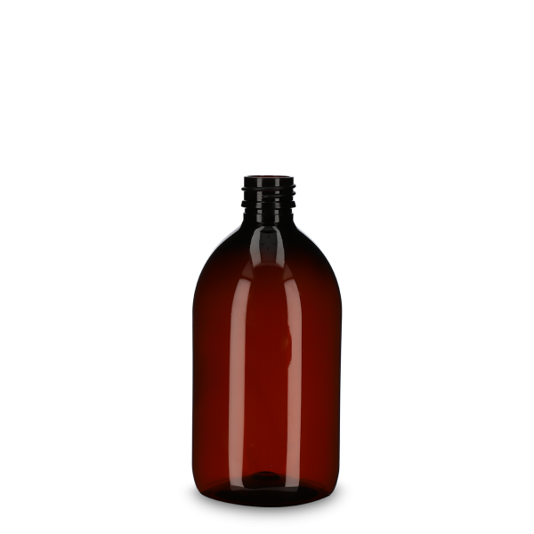 500 ml Pharma Syrup - brown - PP 28 thread