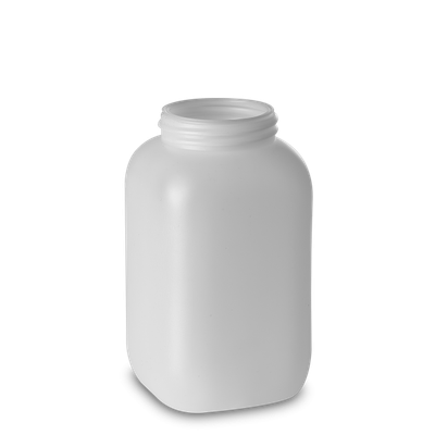 Flacone chimico da 1200 ml HDPE naturale RD 70 quadrato