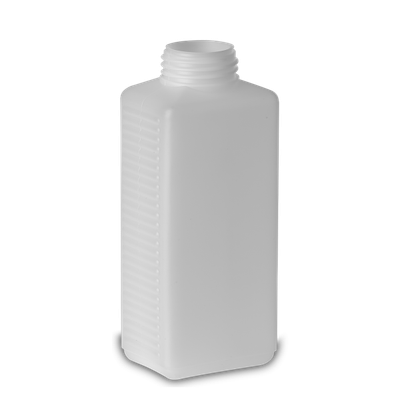 Flacon carré 500 ml HDPE naturel RD 40 rectangulaire