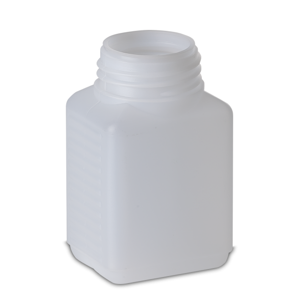 125 ml square bottle HDPE natural RD 40 rectangular