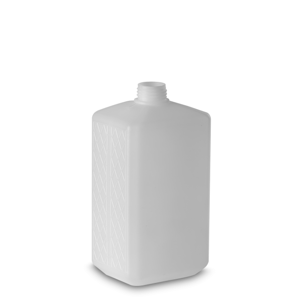 1000 ml square bottle HDPE natural RD 28 rectangular