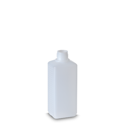 250 ml Vierkantflasche HDPE natur RD 25 rechteckig - Höhe 139,8mm