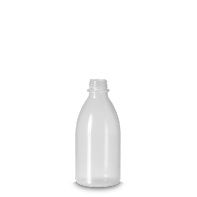 Frasco de laboratorio 250 ml LDPE natural RD 25 redondo