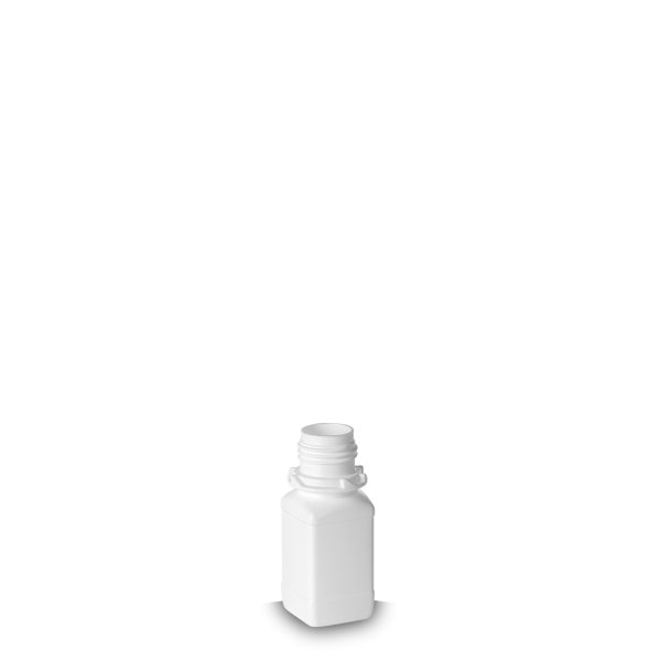 50 ml square bottle HDPE white OV 28 square