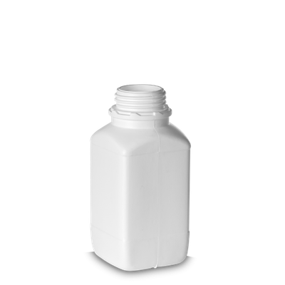 750 ml square bottle HDPE white OV 54 square
