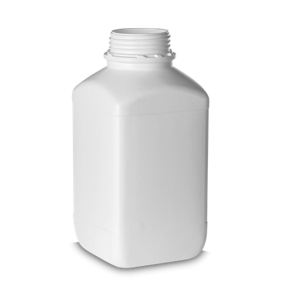 Frasco cuadrado 4000 ml HDPE blanco OV 80 cuadrado