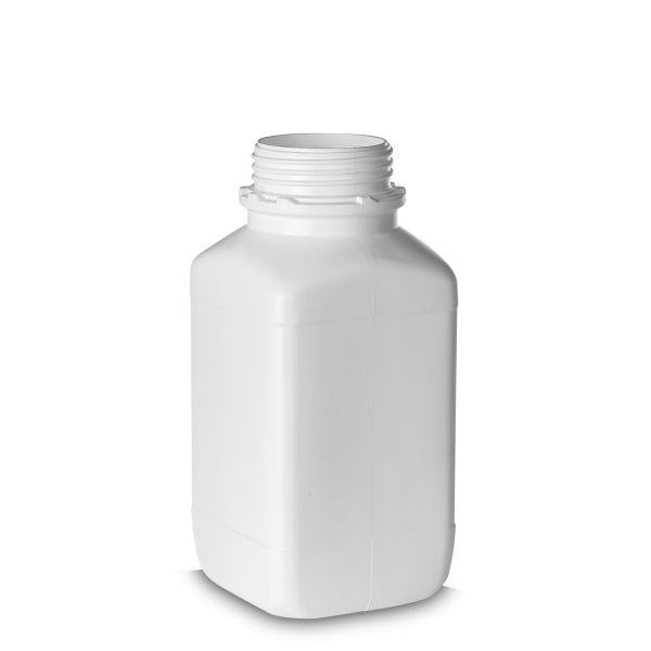 Frasco cuadrado 2500 ml HDPE blanco OV 80 cuadrado