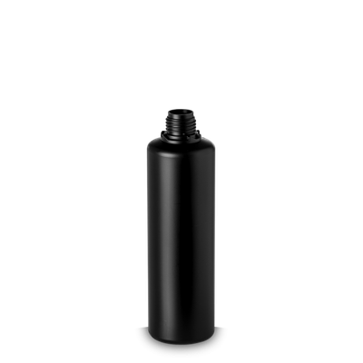 Botella redonda de 500 ml HDPE negro OV 28 cilíndrica