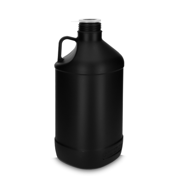 2500 ml round bottle HDPE black RD 45 round