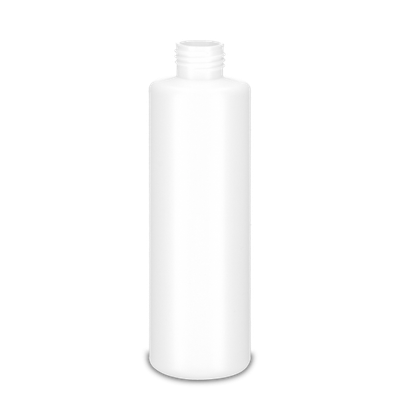 Botella redonda 250 ml HDPE blanco RD 25 cilíndrico