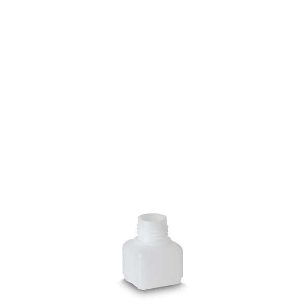 30 ml square bottle HDPE natural RD 25 rectangular